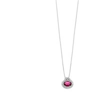 Collana Comete Donna in Oro bianco Rubino 0.60 Ct GLB1479 - GLB1479